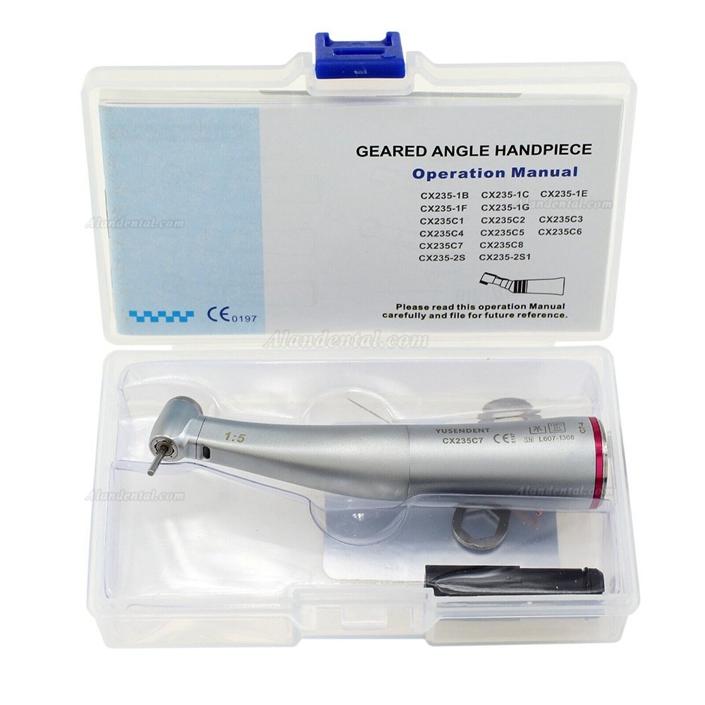 Yusendent CX235C7-4 Dental 1:5 Mini Head Contra Angle (Fiber Optic Inner Water)